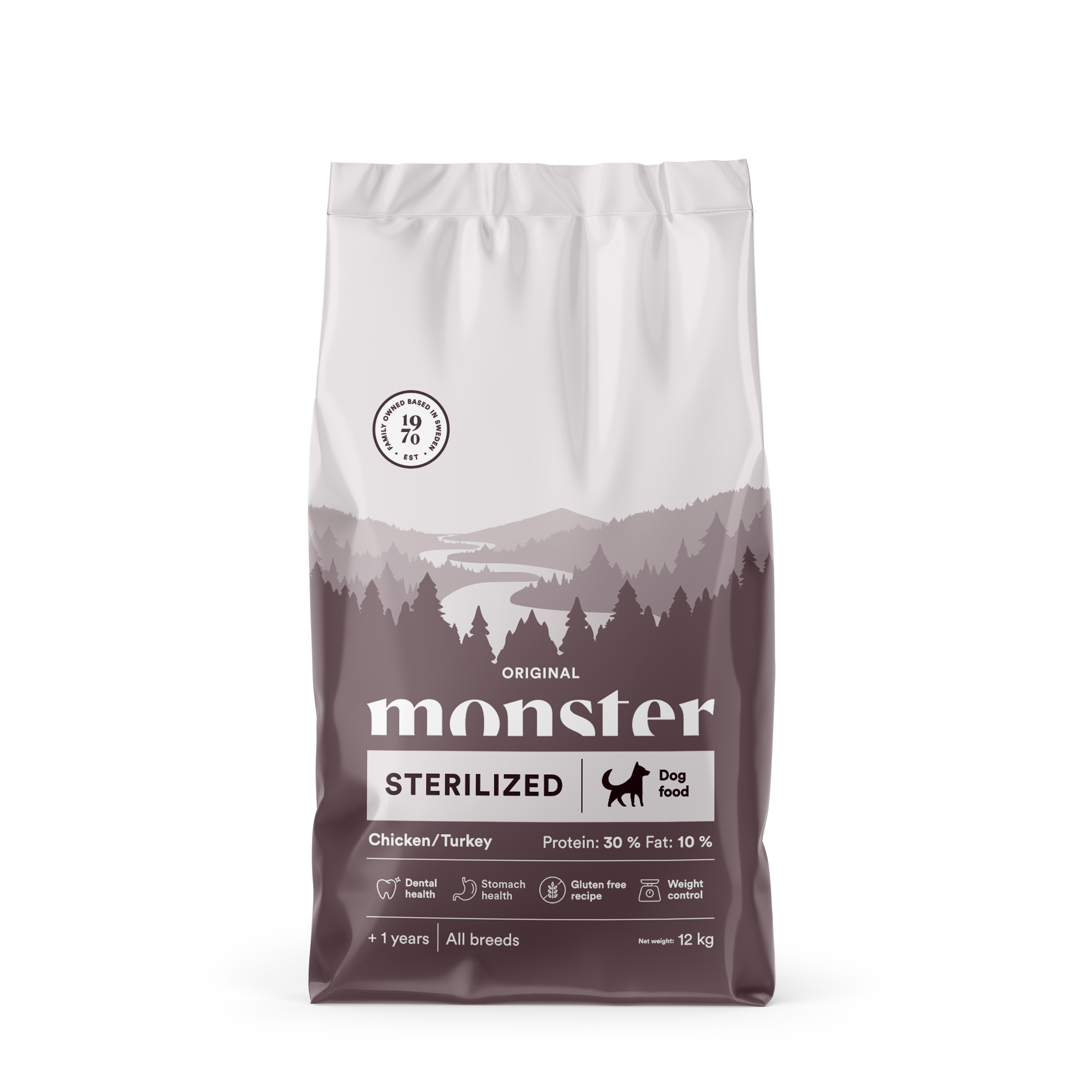 Monster Dog Orig. Sterilized Chick/Turkey 12 kg