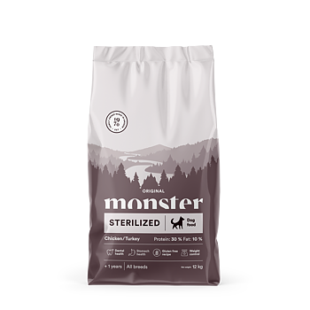 Monster Dog Orig. Sterilized Chick/Turkey 12 kg