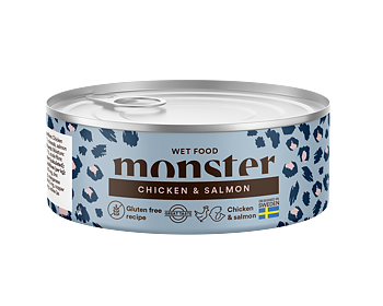 Monster Cat Ad Multi Chick/Salm 100 gr våtmat katt