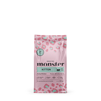 Monster Cat GF Kitten Turkey/Chick 400 gr våtfoder hund