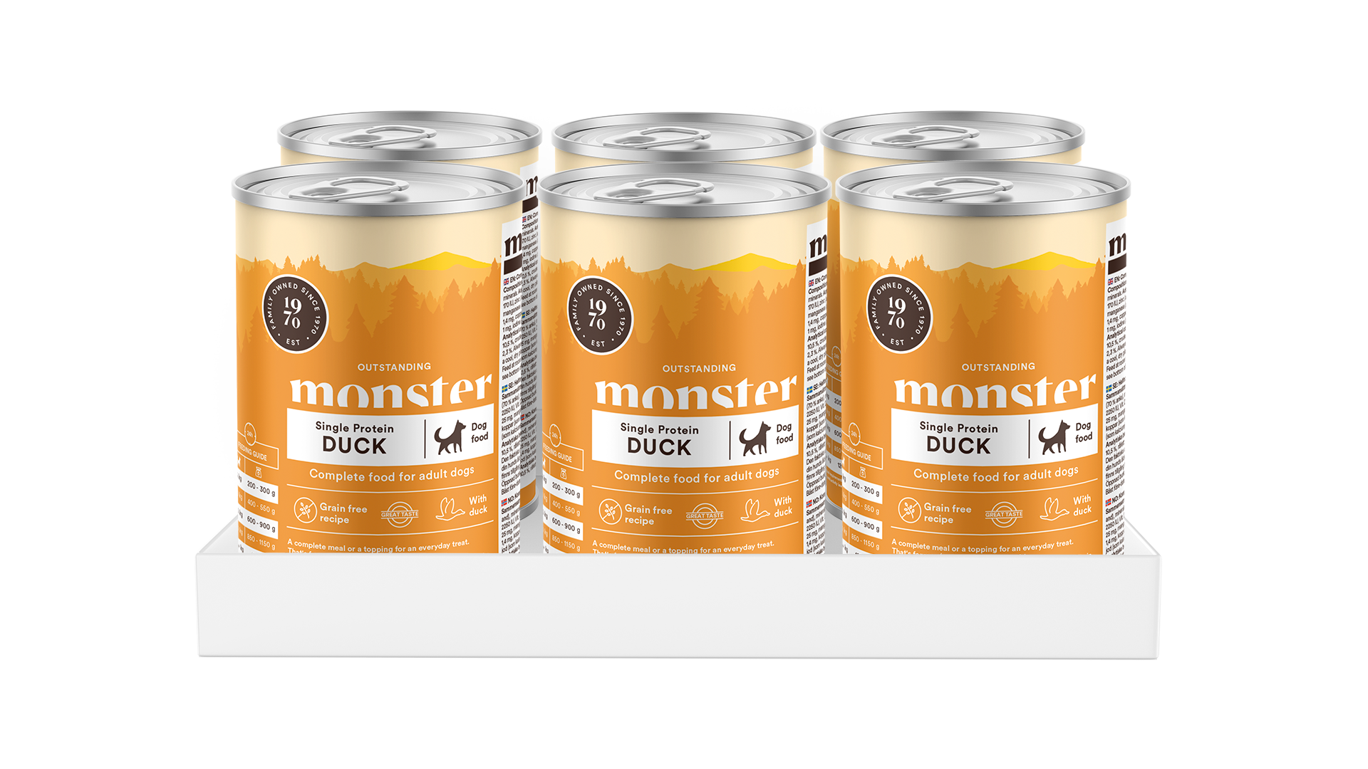 Monster Dog Adult Single Duck 400 gr våtfoder för hund