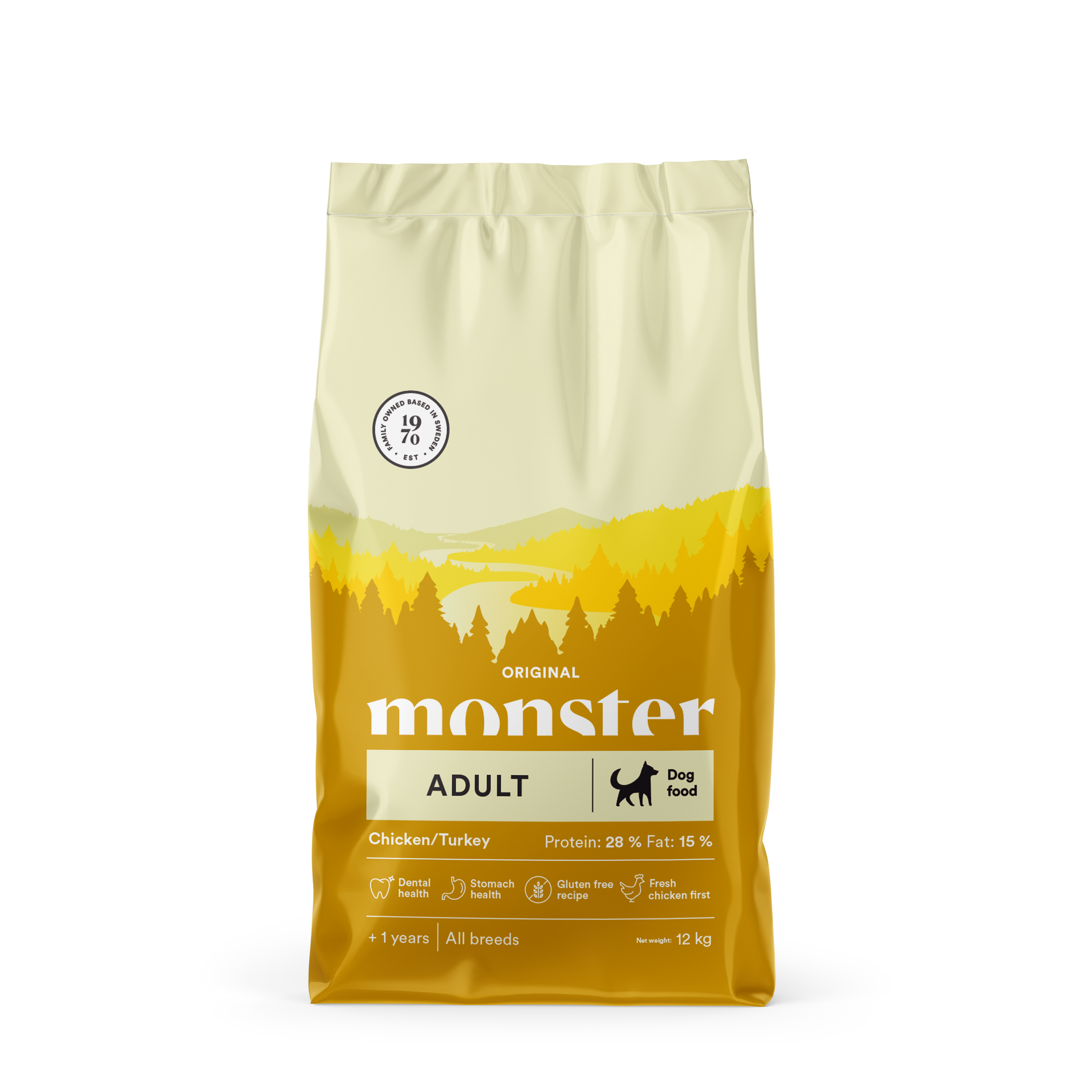 Monster Dog Orig. Adult Chick/Turkey 12 kg