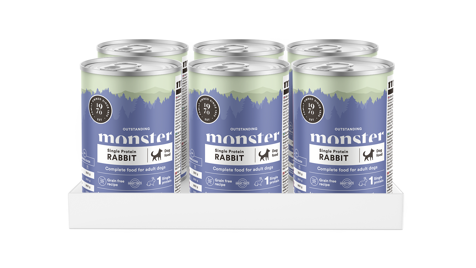 Monster Dog Adult Single Rabbit 400 gr våtfoder för hund