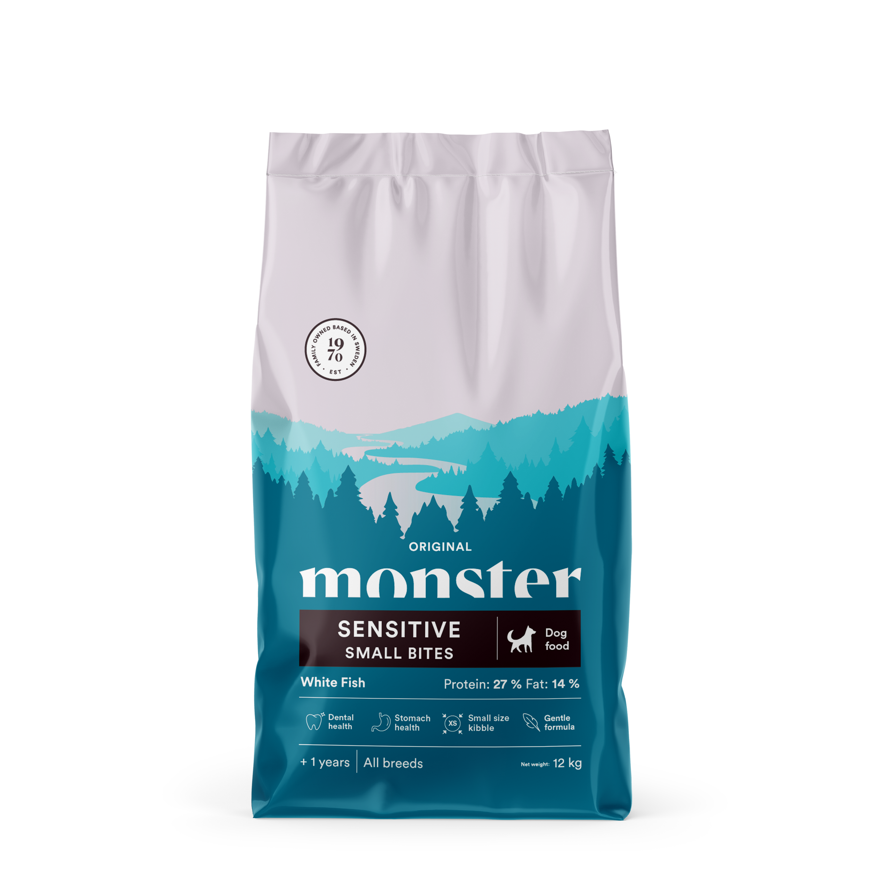 Monster Dog Orig. Sens. White fish Small bites 12 kg