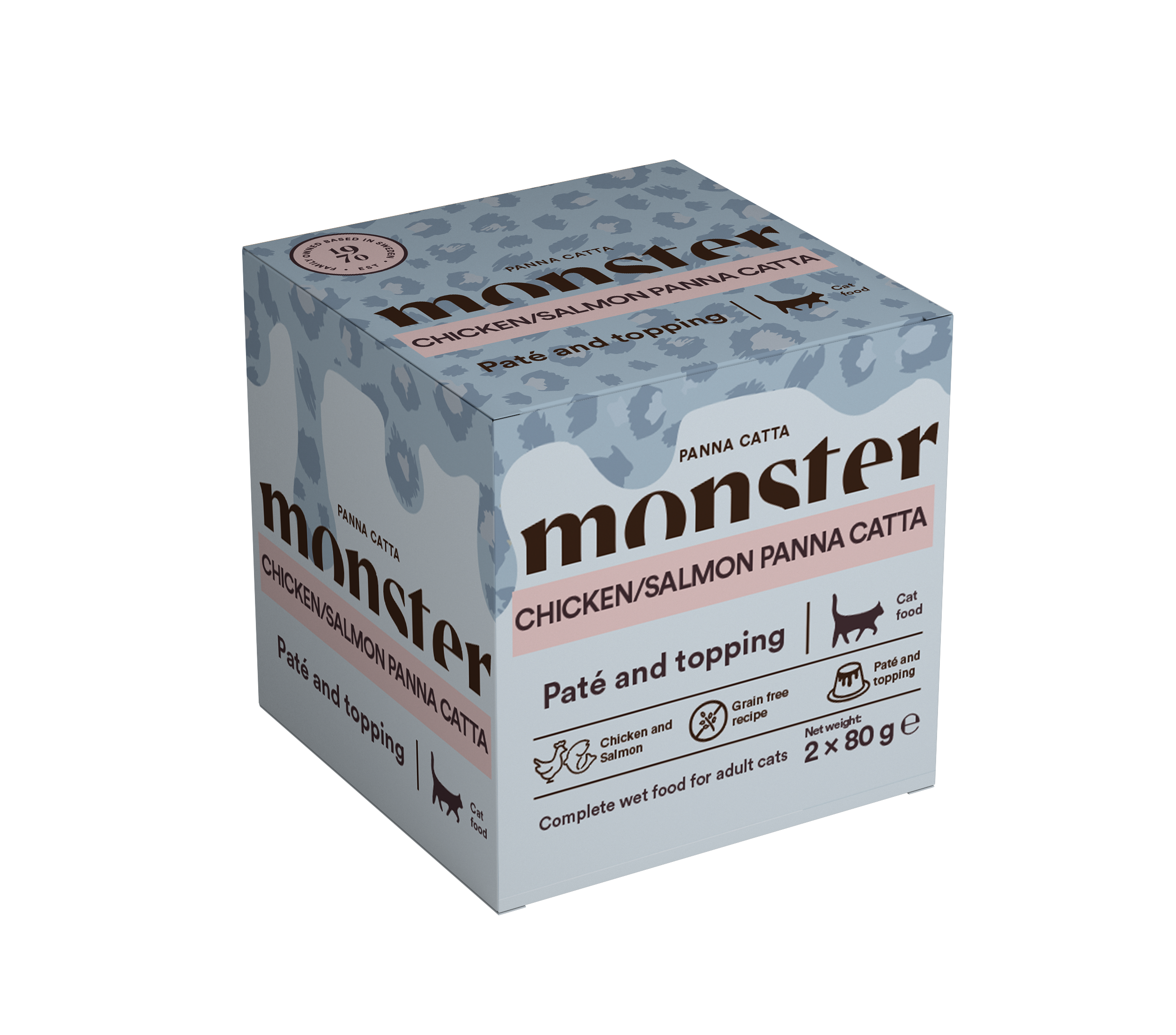 Monster Cat Panna Catta Chicken/Salmon 2-pack 80 g