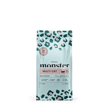 Monster Cat Orig. Multicat Salmon/Poultry 2 kg