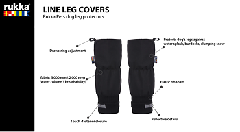 Rukka Pets Line Leg Covers Black