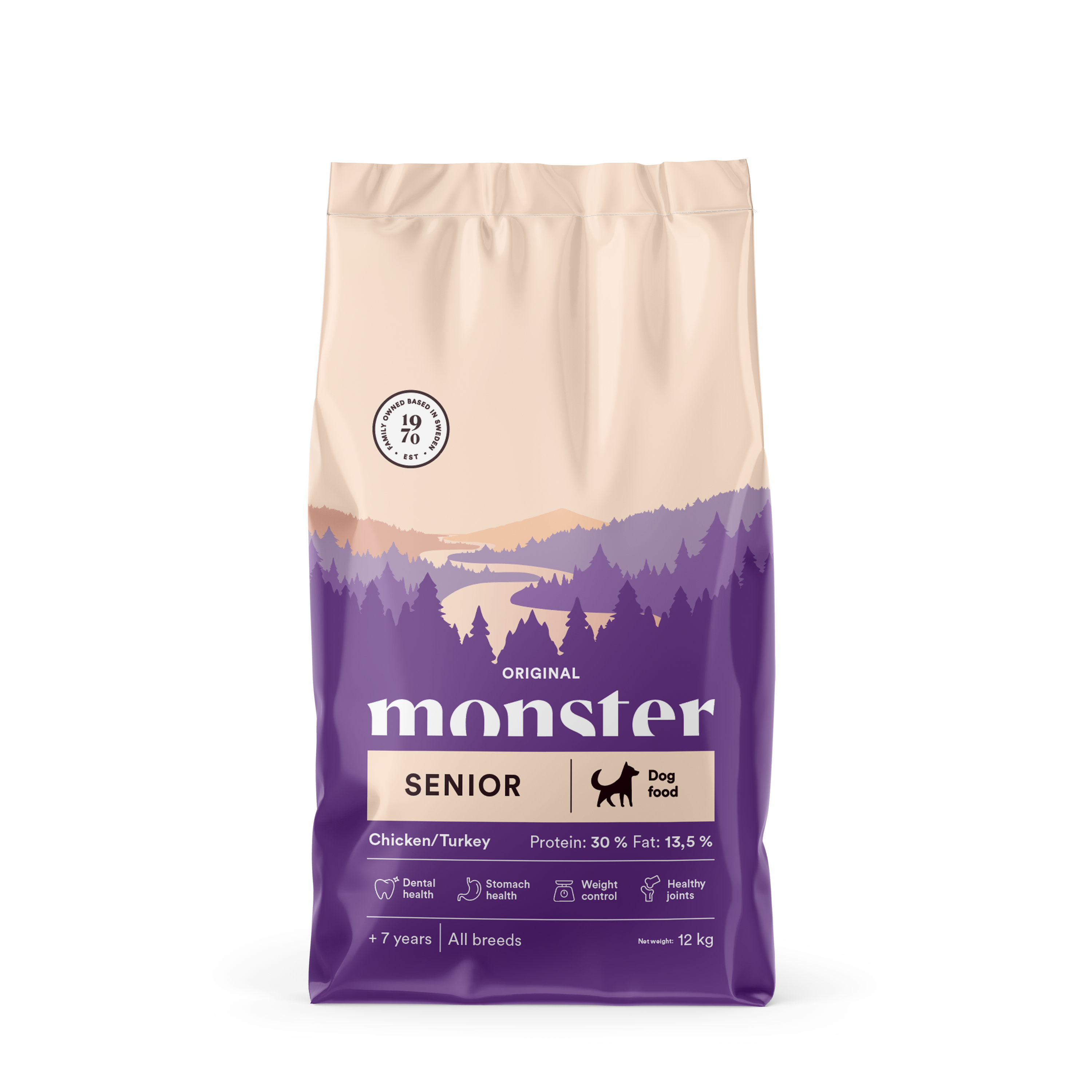Monster Dog Orig. Senior Chick/Turkey 12 kg