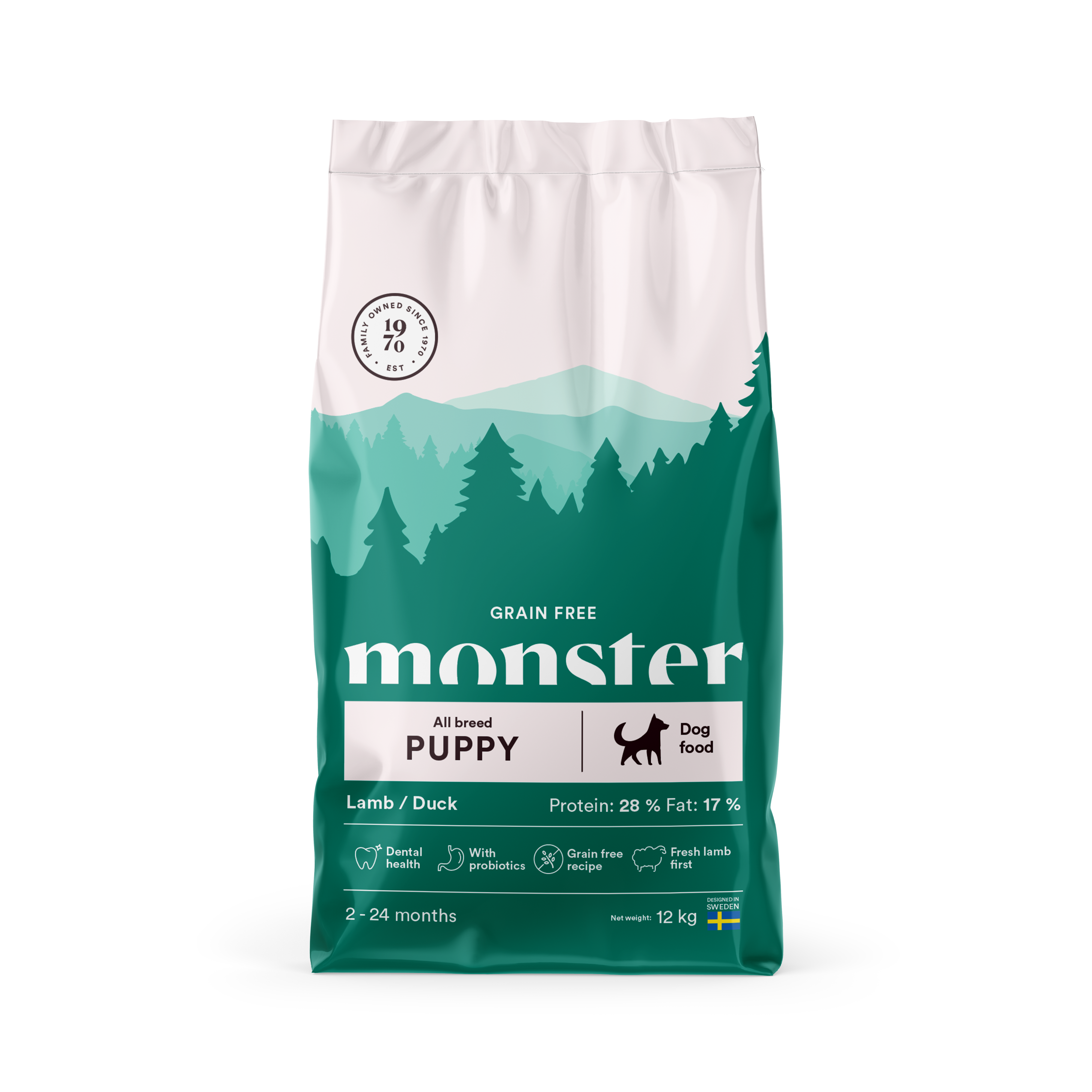 Monster Dog GF Puppy All Breed Lamb/Duck 12 kg