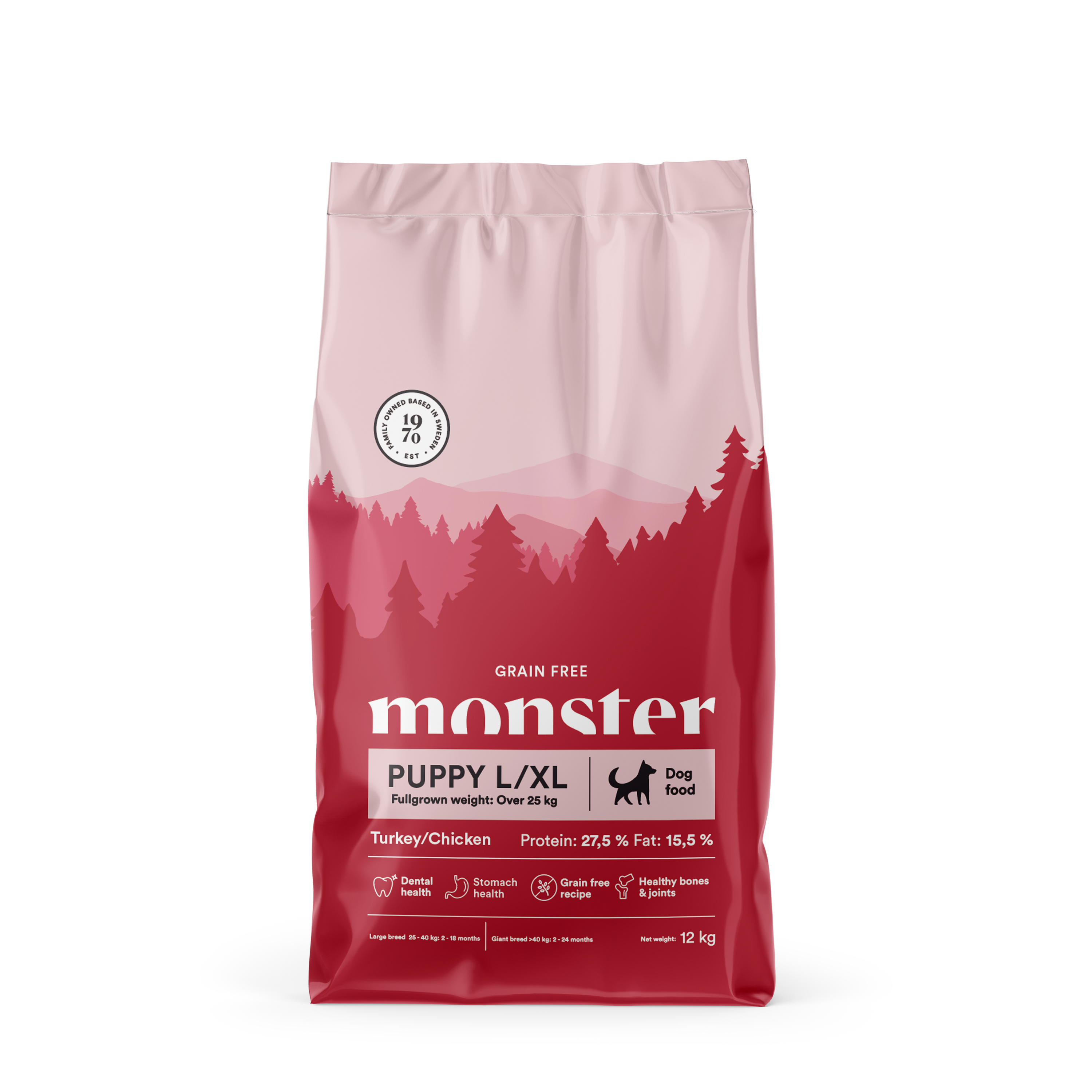 Monster Dog GF Puppy L/XL Turkey/Chick 12 kg