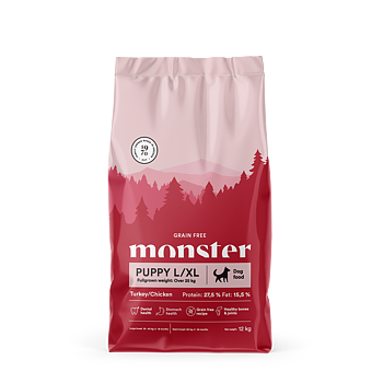 Monster Dog GF Puppy L/XL Turkey/Chick 12 kg