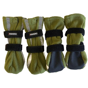 Finnero Halla Reflex hundsko Grön  (4-pack)