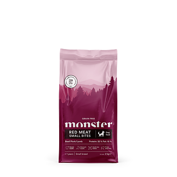 Monster Dog GF Ad Red Meat Small bites 2 kg