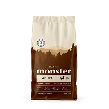 Monster Dog GF Adult Chick/Turkey 12 kg