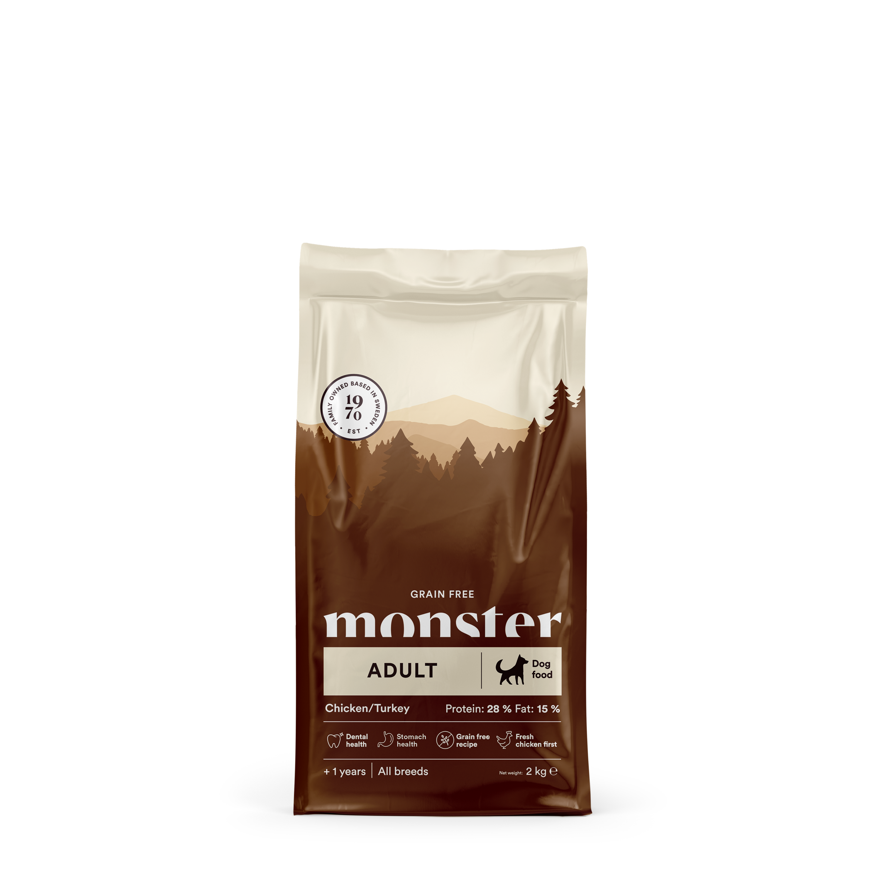 Monster Dog GF Adult Chick/Turkey 2 kg
