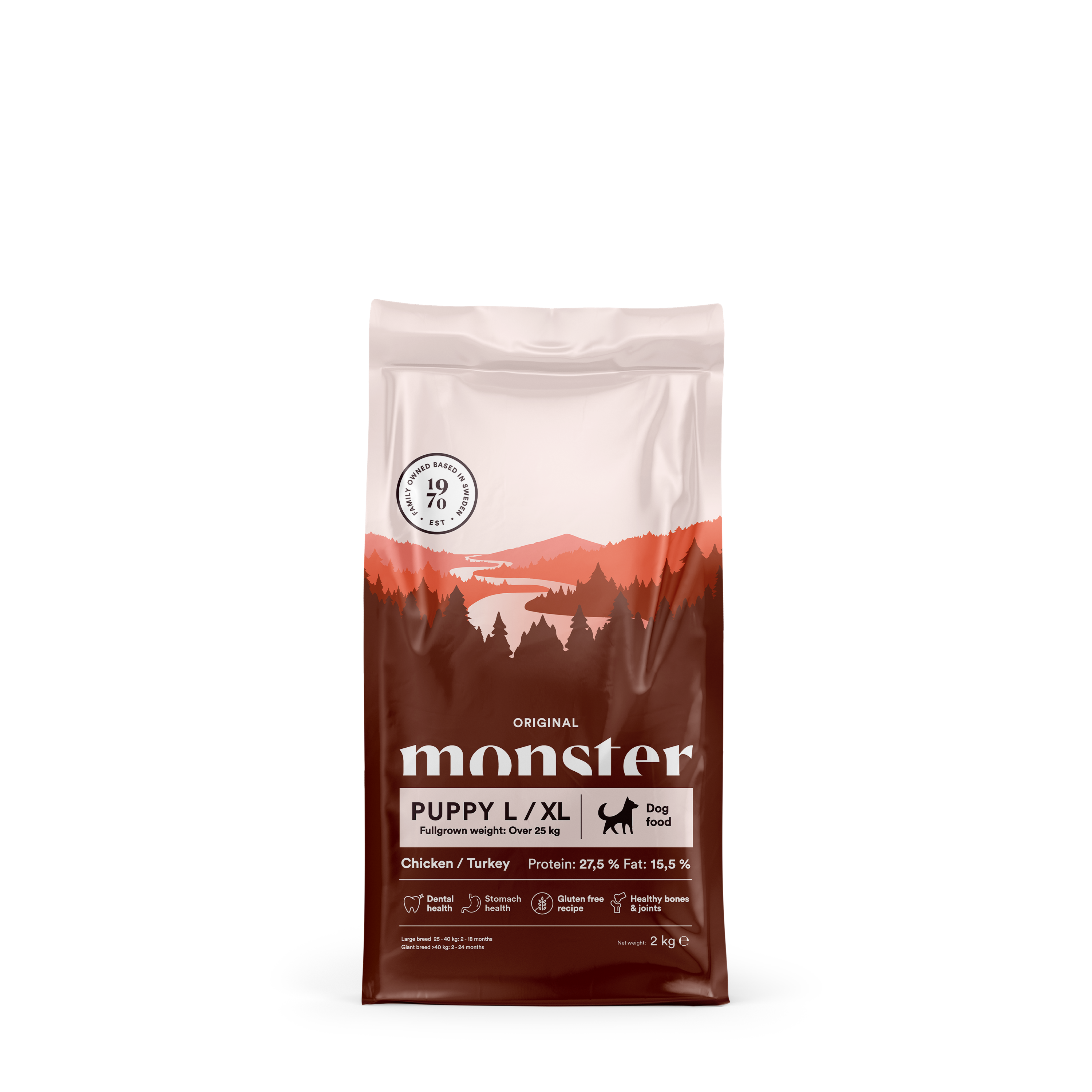 Monster Dog Orig. Puppy L/XL Chick/Turkey  2 kg