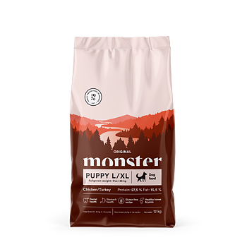 Monster Dog Orig. Puppy L/XL Chick/Turkey 12 kg