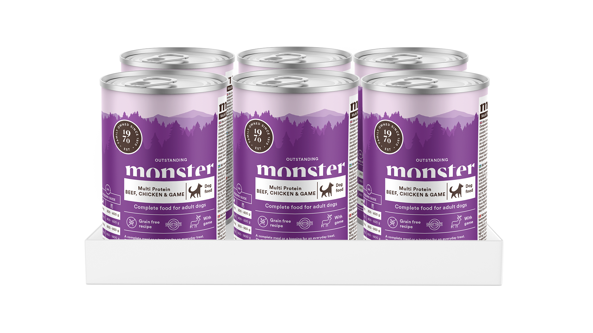 Monster Dog Multi Beef/ Chick/ Game 400 g våtfoder hund