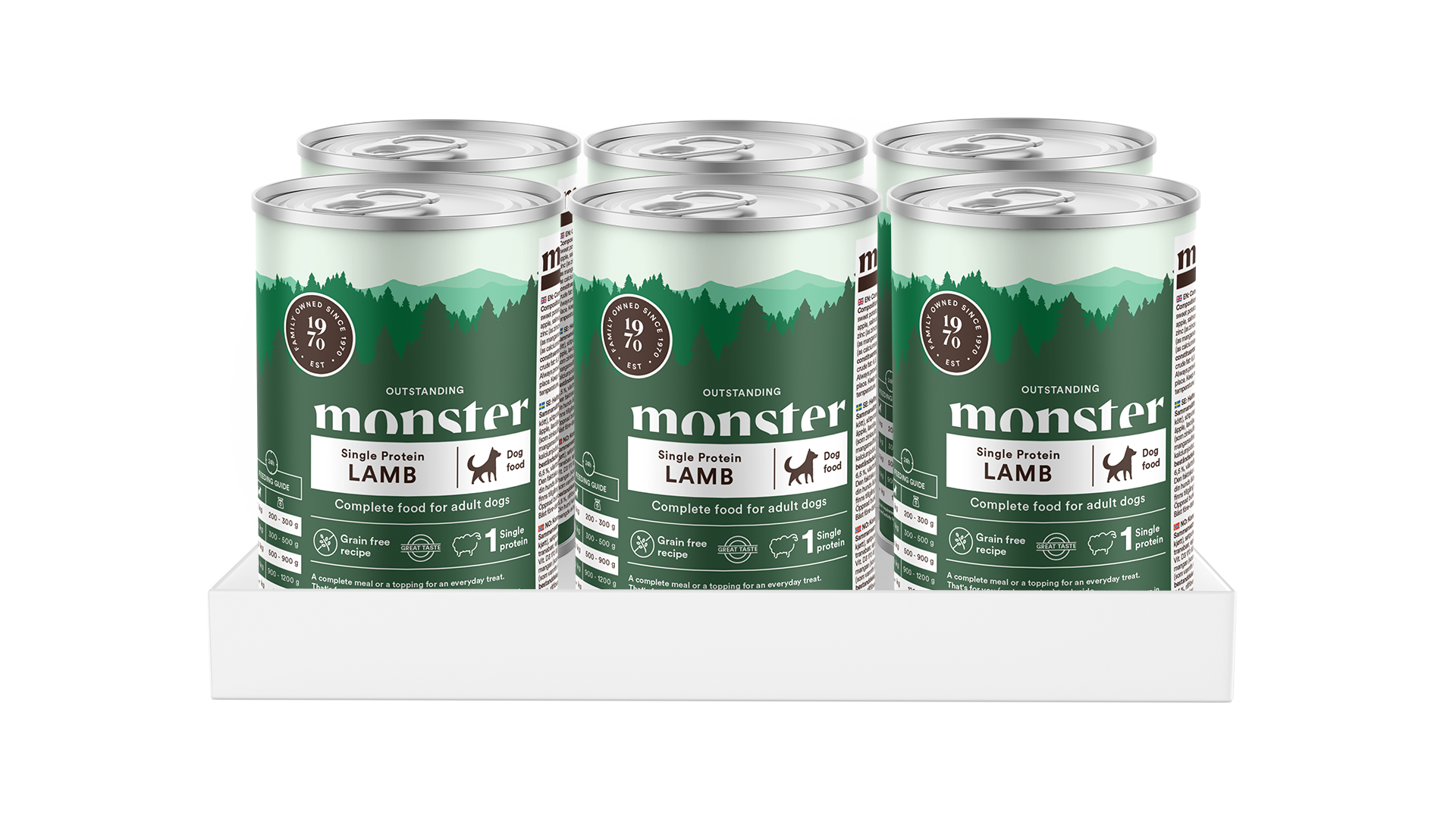 Monster Dog Adult Single Lamb  400 gr våtfoder för hund