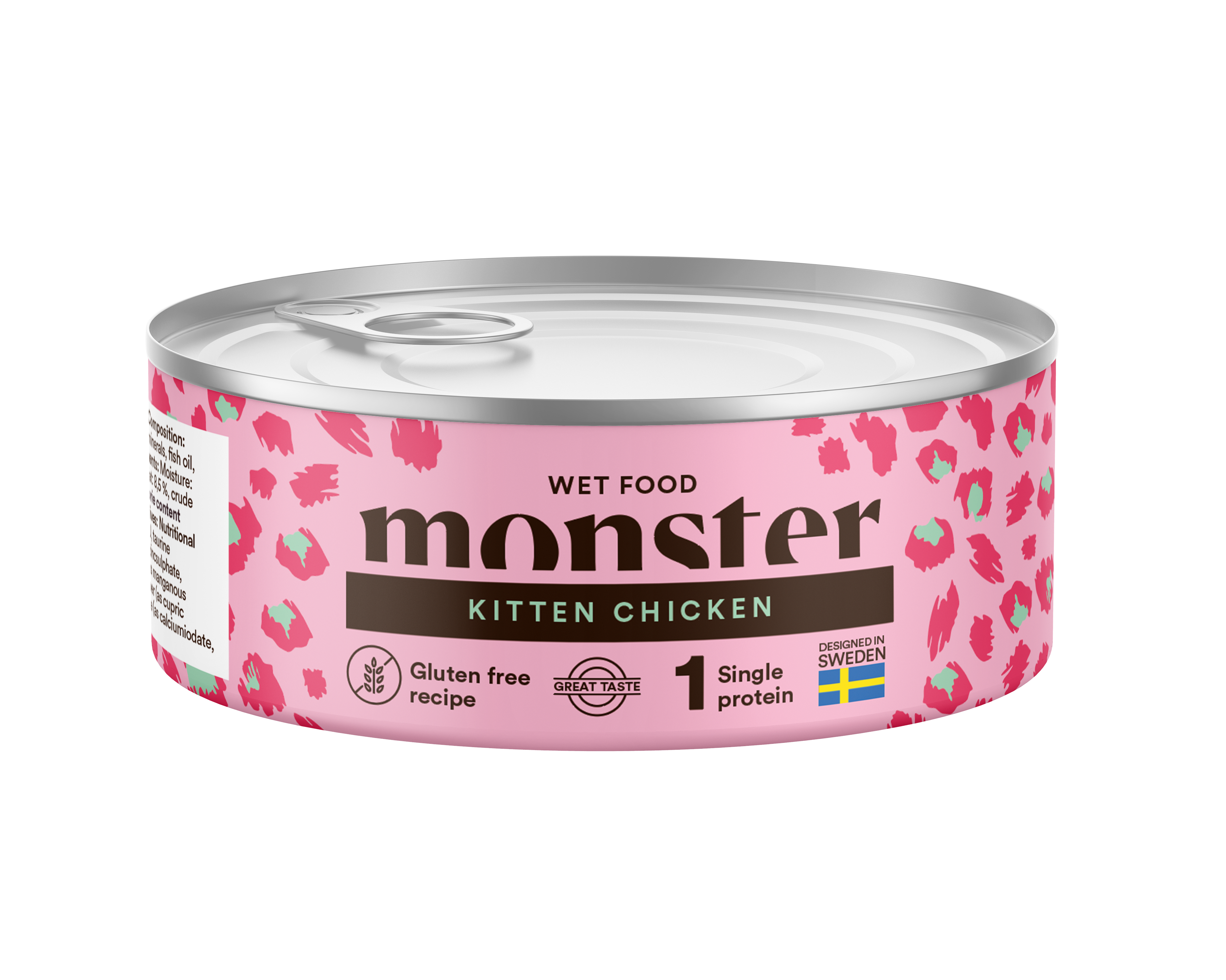 Monster Cat Kitten Chicken 100 g våtfoder kattunge