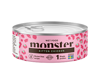 Monster Cat Kitten Chicken 100 g våtfoder kattunge