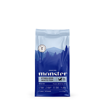 Monster Dog GF Sterilized White Fish 2 kg