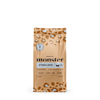 Monster Cat GF Sterilized Turkey/Chick 2 kg