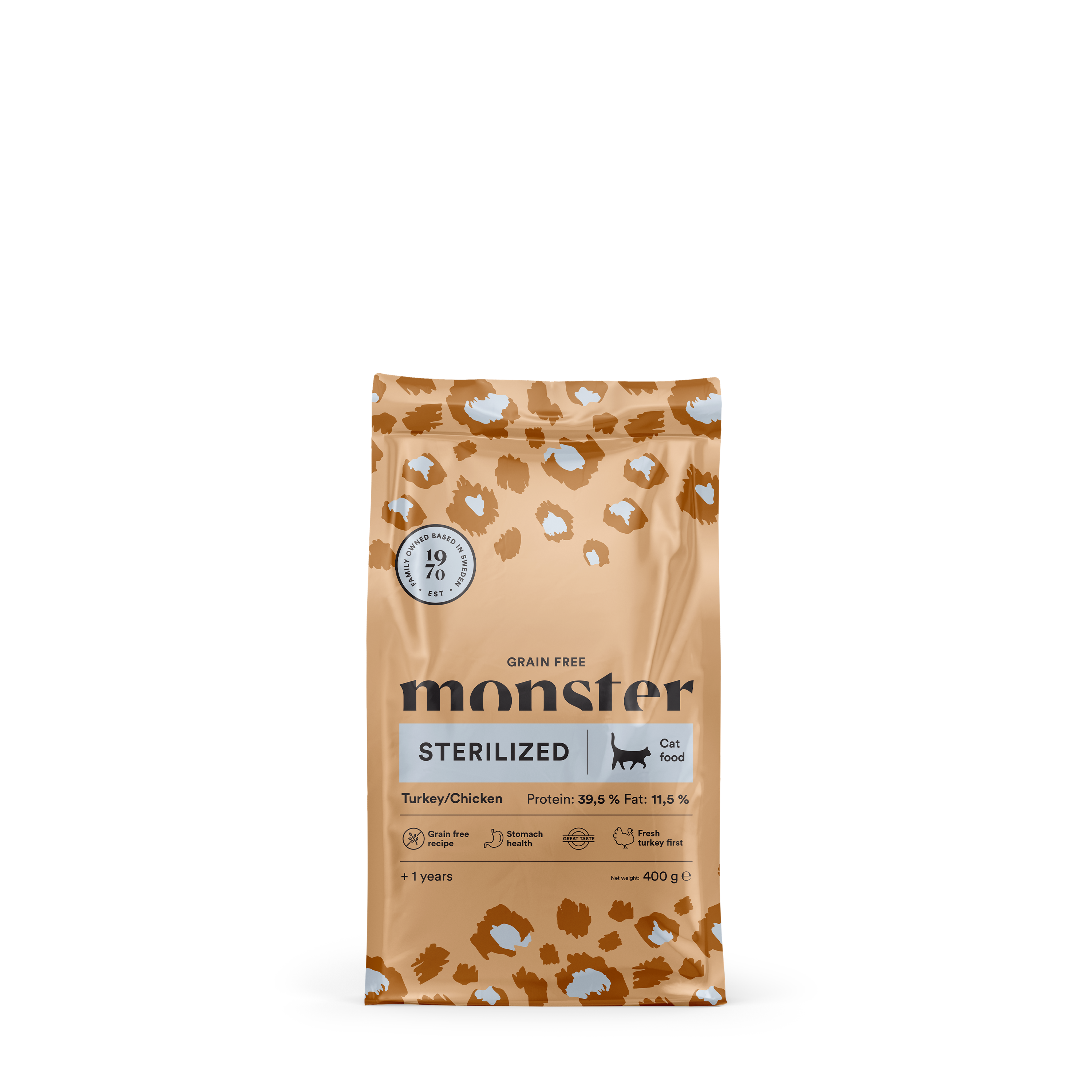Monster Cat GF Sterilized Turkey/Chick 400 g