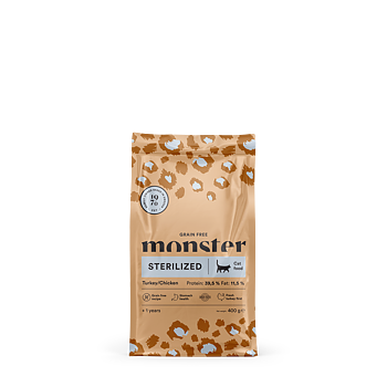 Monster Cat GF Sterilized Turkey/Chick 400 g