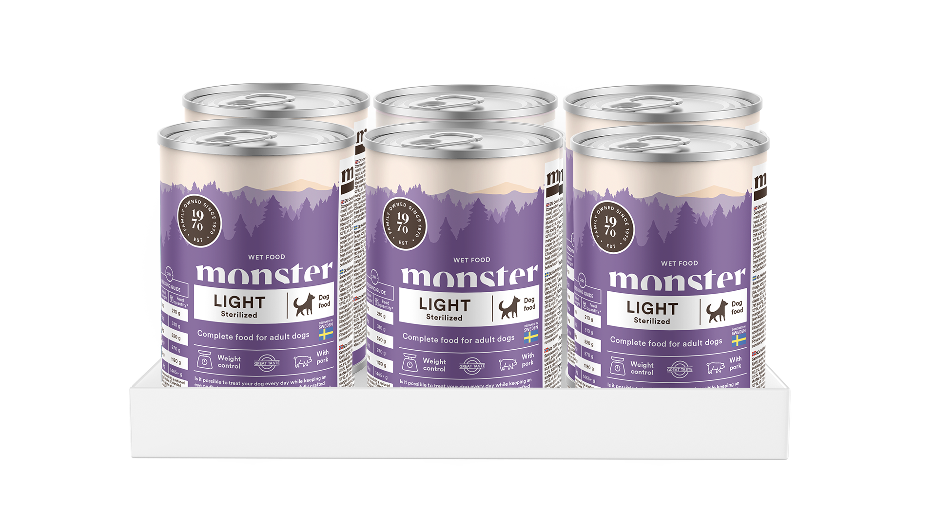 Monster Dog Adult Light/ Sterilized 400 gr våtfoder för hund