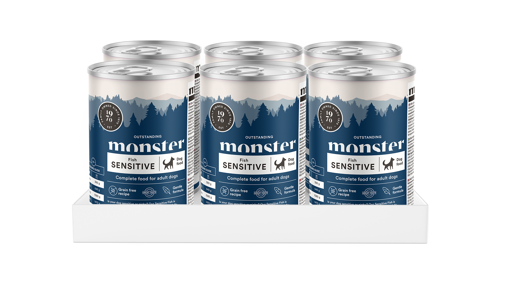 Monster Dog Adult Sensitive Fish  400 gr våtfoder för hund