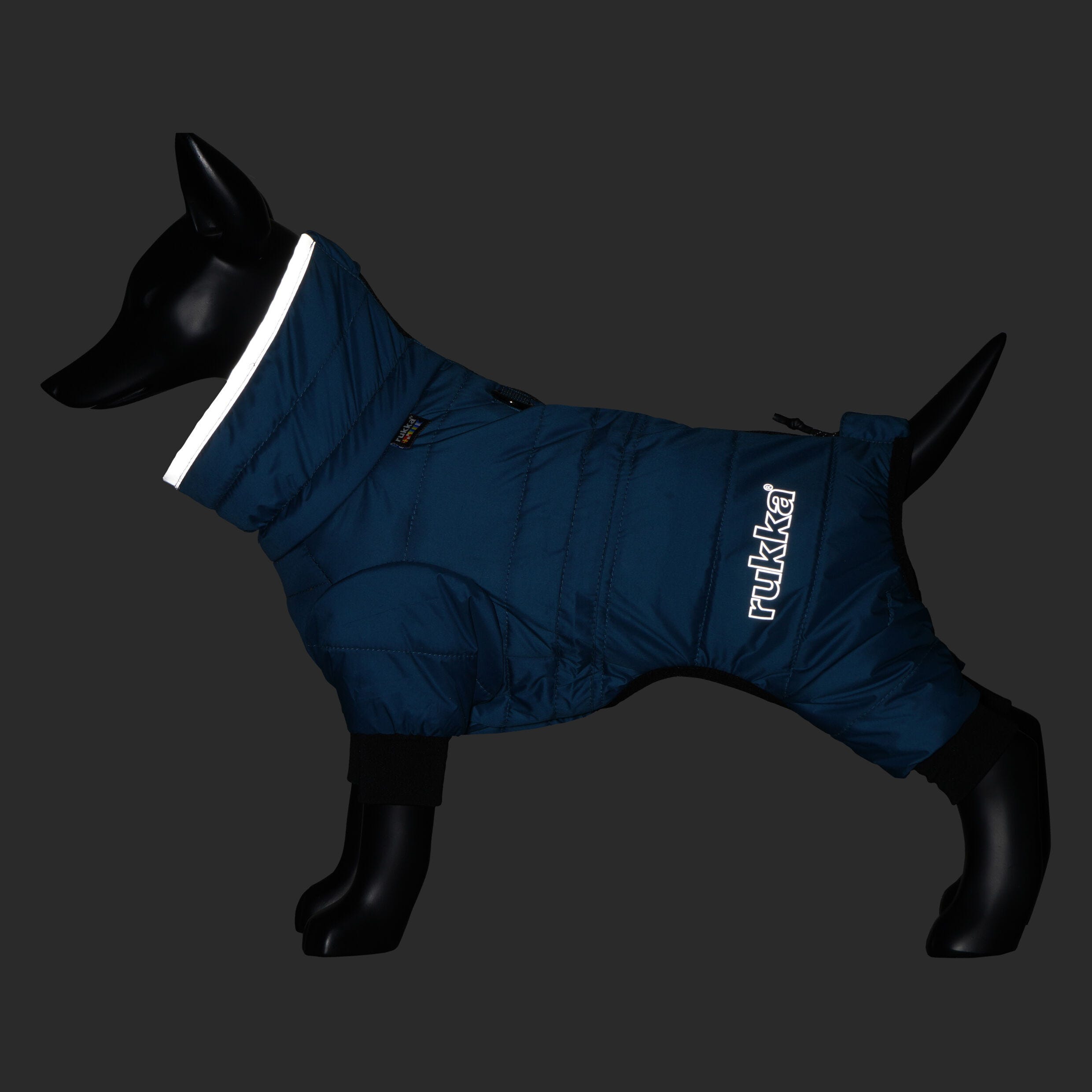 Rukka Pets Tempo Mini Overall – vadderad vinteroverall för små hundar, blå - 4