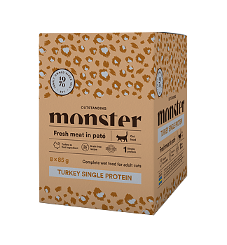 Monster Cat Pouches Adult Turkey 85 g (8 pack)