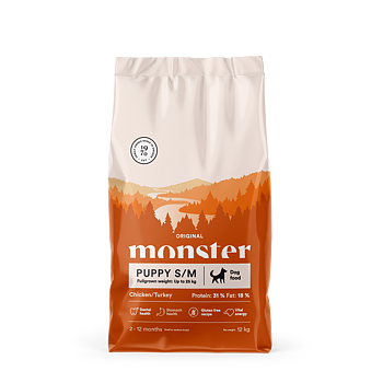 Monster Dog Orig. Puppy S/M Chick/Turkey 12 kg