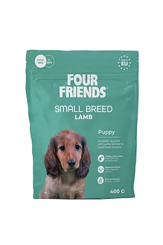Four Friends Dog Small Breed Puppy Lamb 400 g