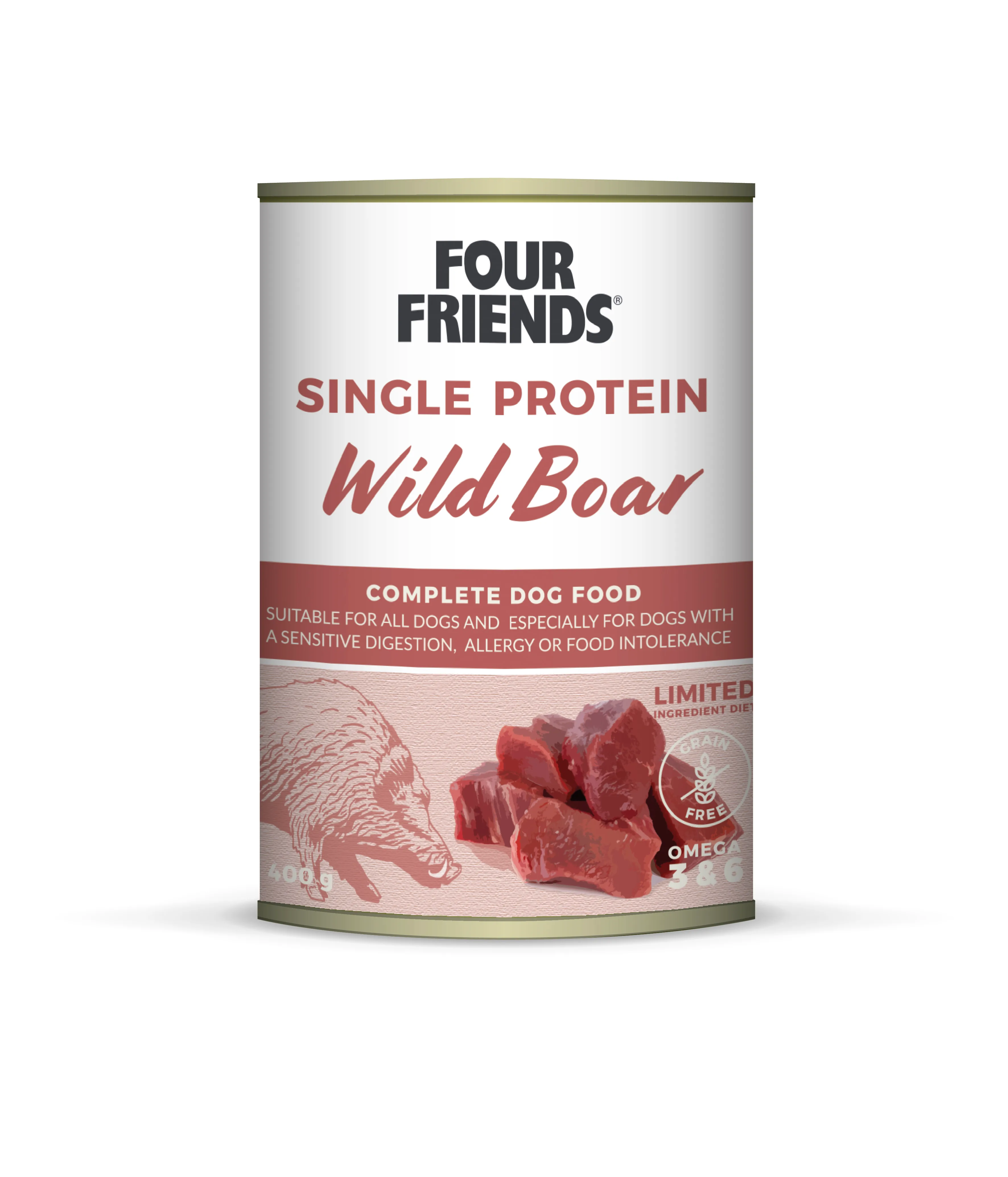 Four Friends Dog Wild Boar can 400 g