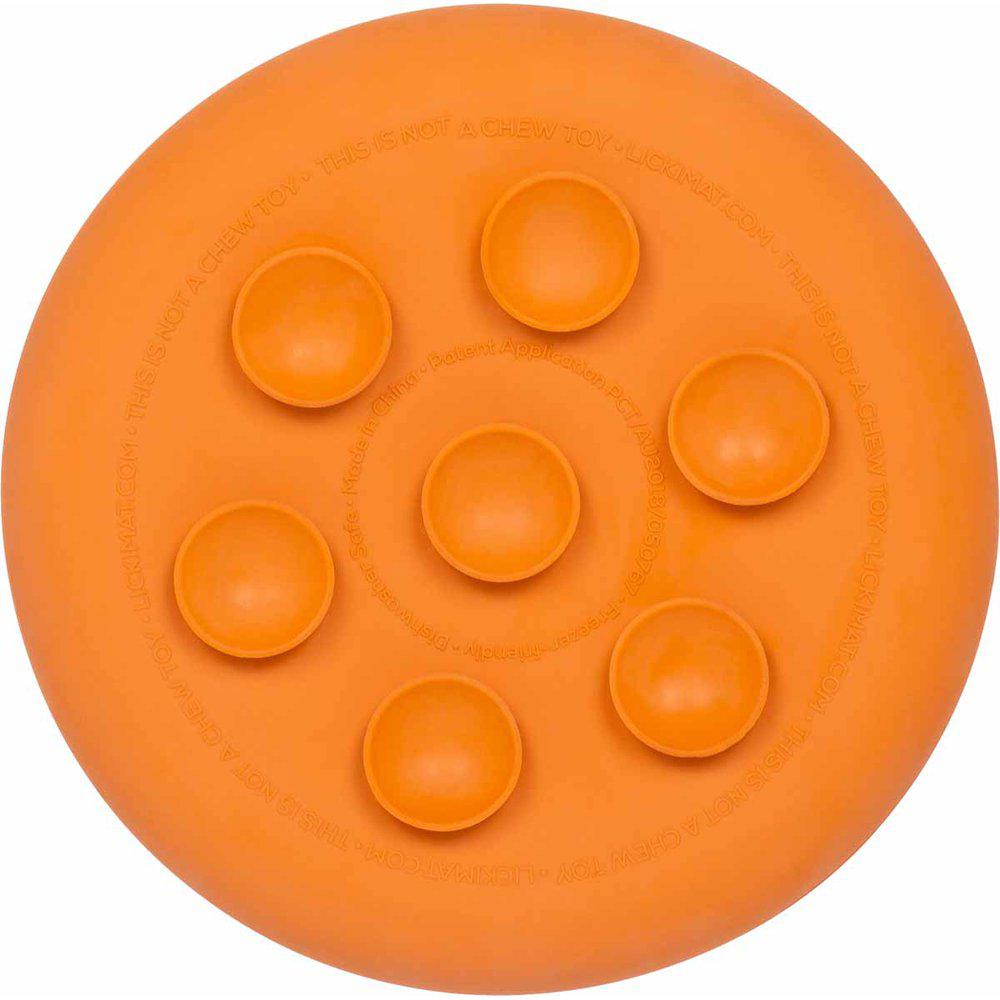 LickiMat UFO Hundskål m.Sugpropp 18x3cm Orange - 3