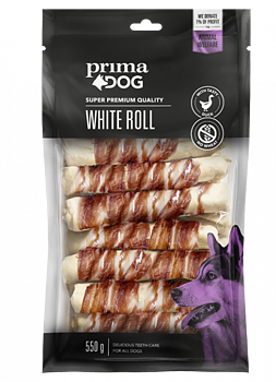 PrimaDog Vit Tuggrulle m. Anka 550g (15pcs)