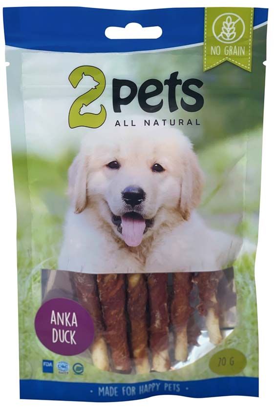 2pets Tuggpinne med ankfilé 12 cm 6-pack