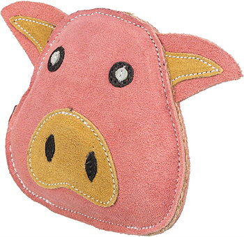 Trixie Gris i läder med pip 19 cm