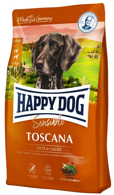 Happy Dog Sensible Toscana 11 kg – anka och havsfisk