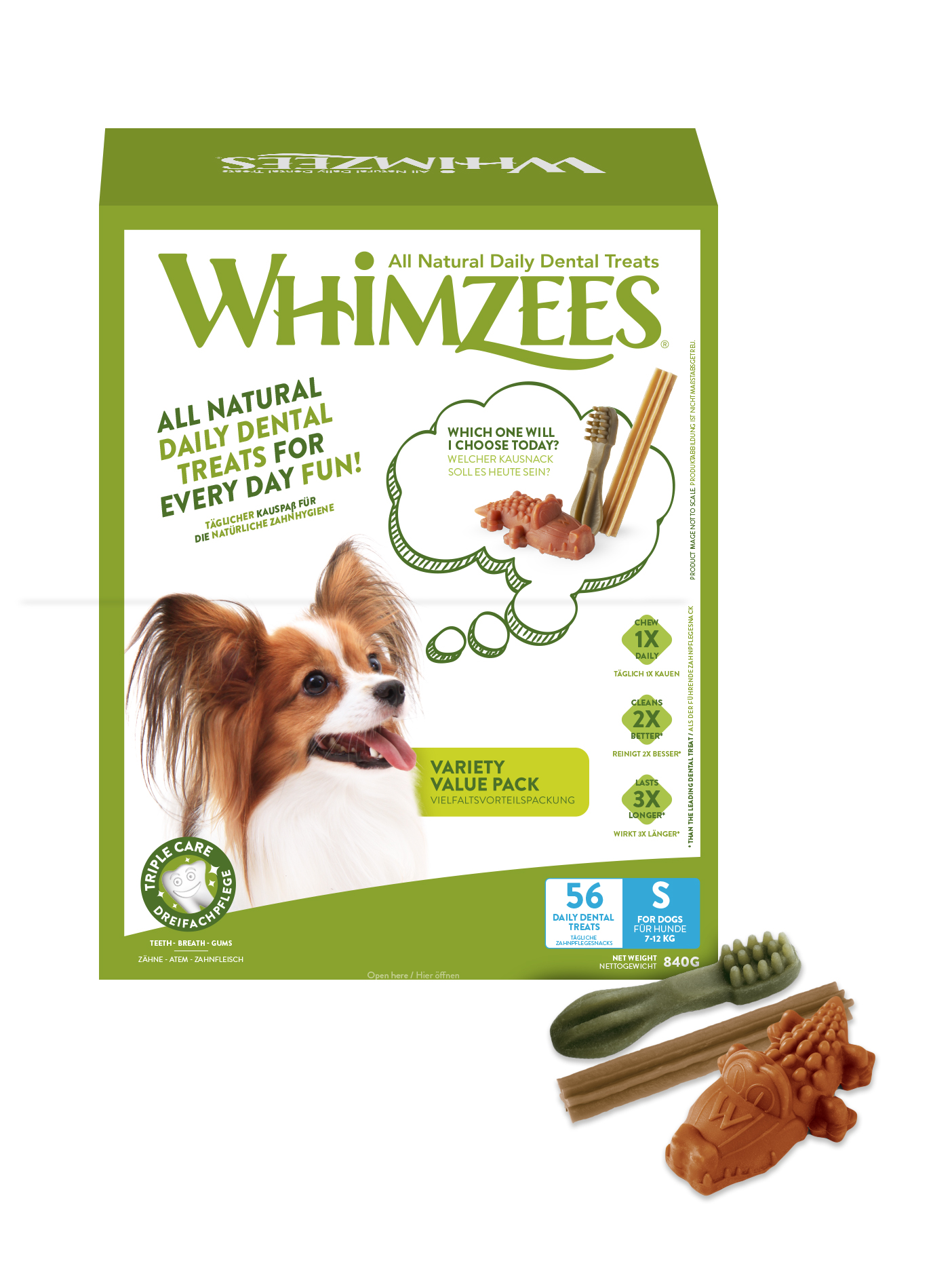 Whimzees Variety Value Box - S,  M och L