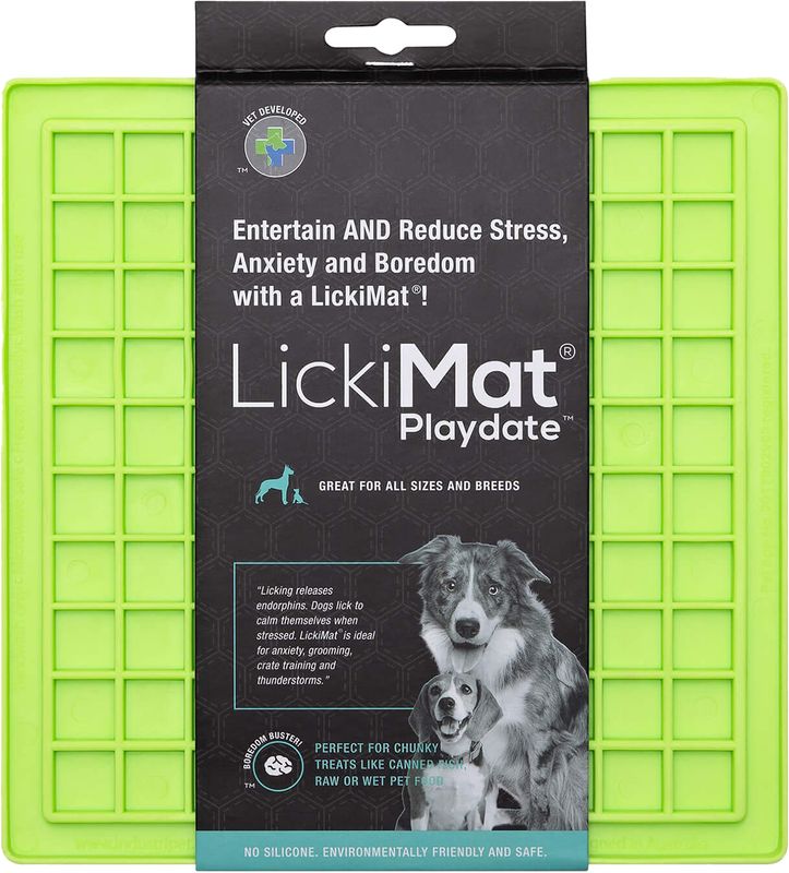 LickiMat Playdate grön 20 × 20 cm – slickmatta