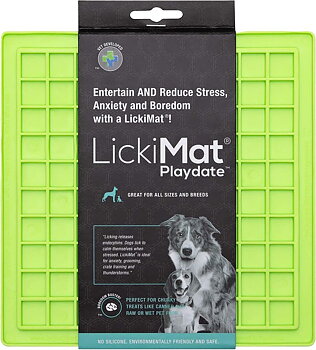 LickiMat Playdate grön 20 × 20 cm – slickmatta