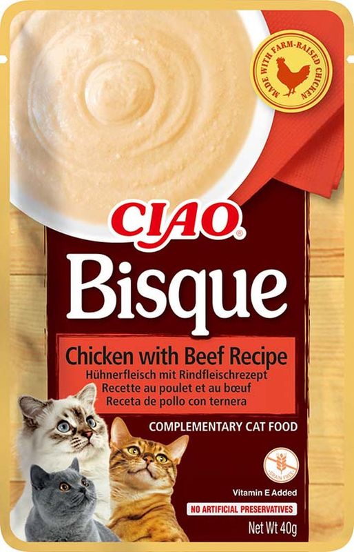 Ciao Bisque kyckling & nöt 40 g – krämig kattopping