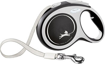 Flexi New Comfort L 8 m band – svart, upp till 50 kg