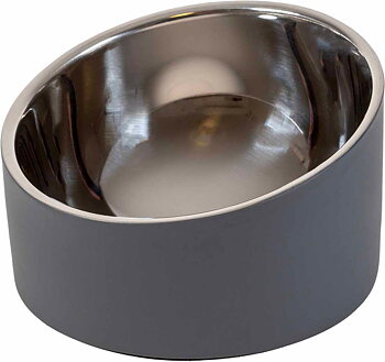 Ozami Dog Bowl Eclipse grå 530 ml – rostfri