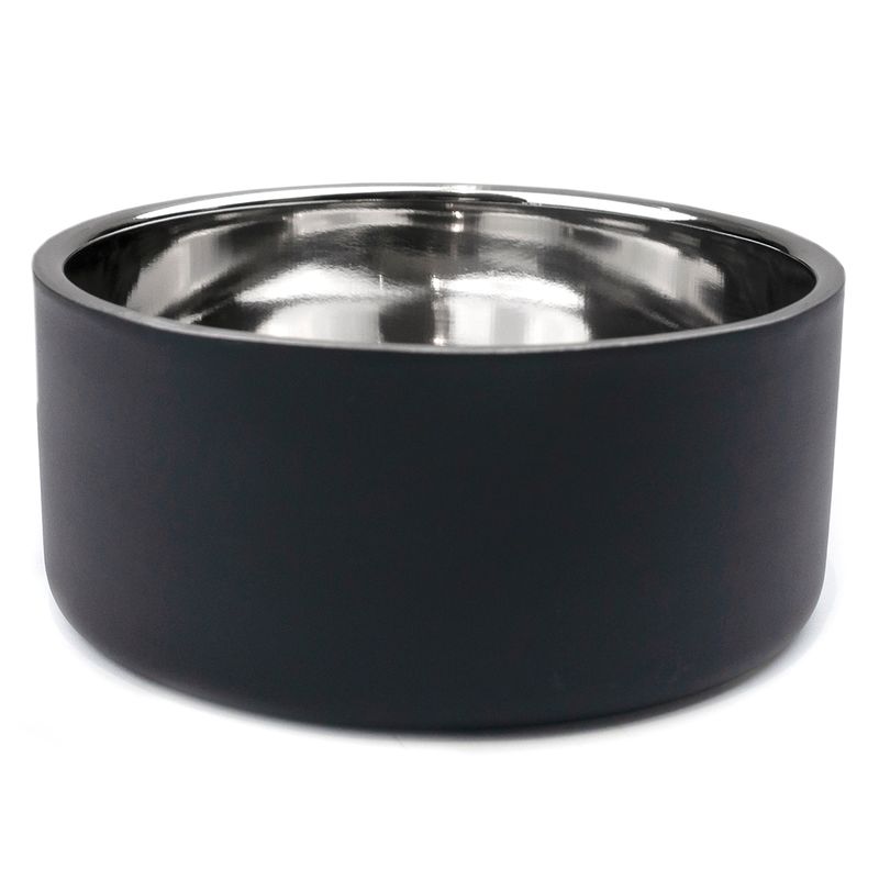 Ozami Dog Bowl Horizon svart 1200 ml – dubbelväggad