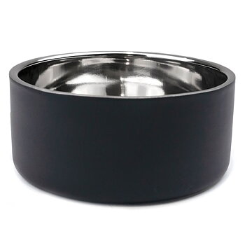 Ozami Dog Bowl Horizon svart 1200 ml – dubbelväggad