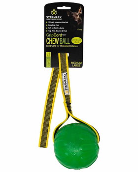 Starmark Gripcord Chew Ball M/L – med snodd
